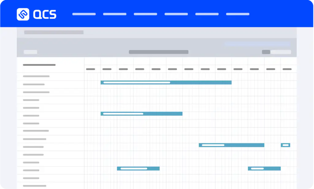Production scheduling screen