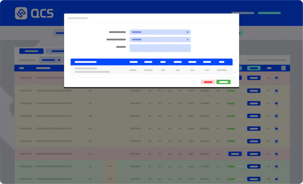 Quality management dashboard